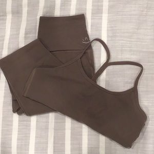 Beyond Yoga Leggings and Matching Sports Bra Set